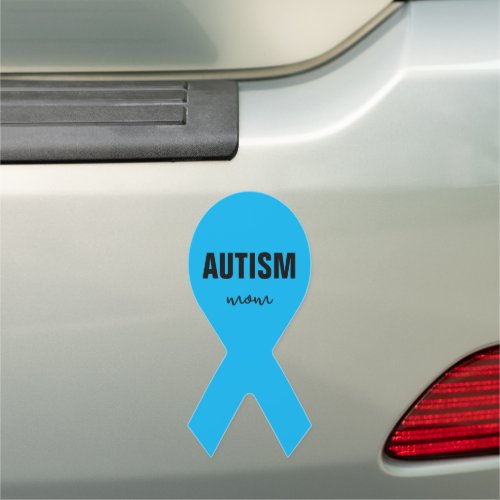 Blue Elegant Neurodiversity Awareness Autism Mom  Car Magnet