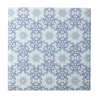 Blue Elegant Pattern ornate tile or trivet
