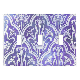 Blue Elegant Pattern Vintage Light Switch Cover
