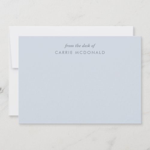 Blue Elegant Personalized Stationery Note Card