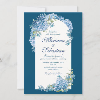 Blue Elegant Rustic Simple Glossy & Beautiful Save The Date