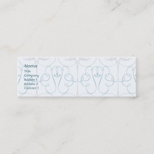 Blue Elegant - Skinny Business Card