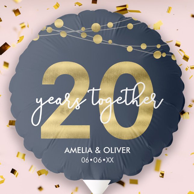 Blue Elegant Strings of Lights 20th Anniversary Balloon (Creator Uploaded)