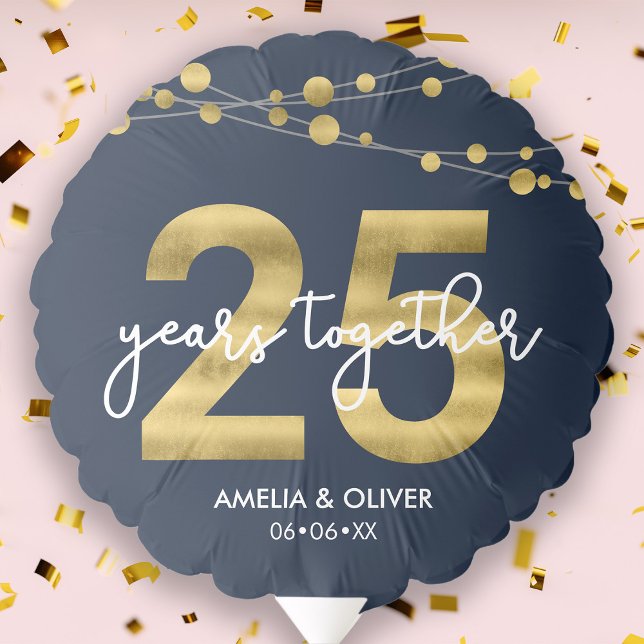 Blue Elegant Strings of Lights 25th Anniversary Balloon (Creator Uploaded)