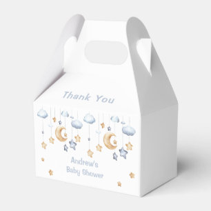 Blue Elegant Twinkle Twinkle Baby Shower Favor Boxes