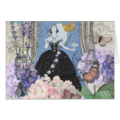 Blue Elegant Woman Floral Fancy Gown (Front Horizontal)