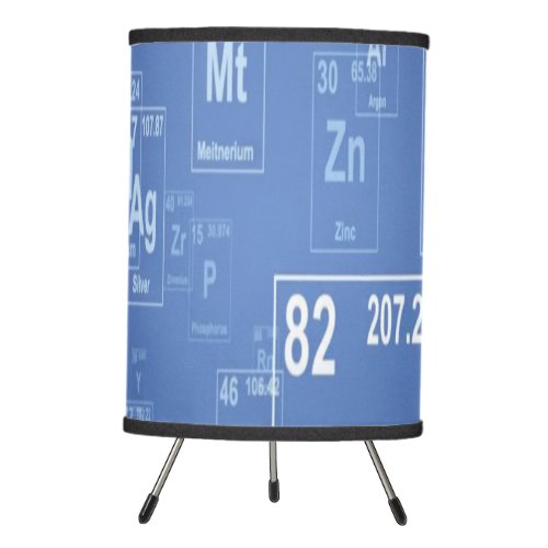 Blue Elements Periodic Table Tripod Lamp