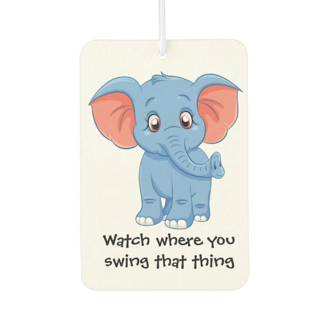 Blue Elephant  Air Freshener (Front)