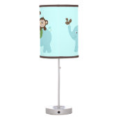 Blue Elephant and Monkey Nursery Lamp (Back)