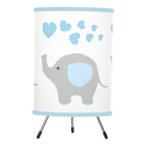 Blue Elephant Baby Boy Nursery Safari Animals Tripod Lamp