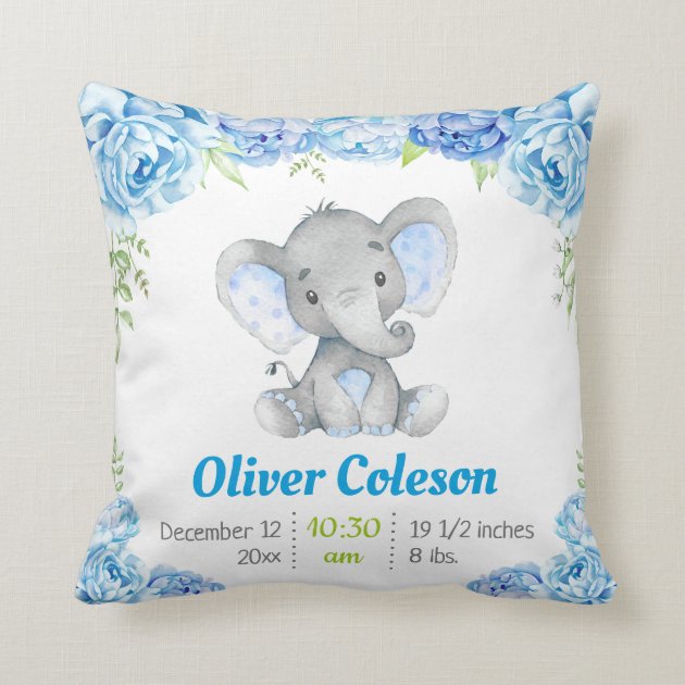 blue elephant nursery decor