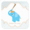 Blue Elephant Baby Shower Favor Sticker