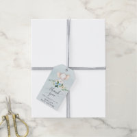 Blue Elephant Baby Shower Favor Tags