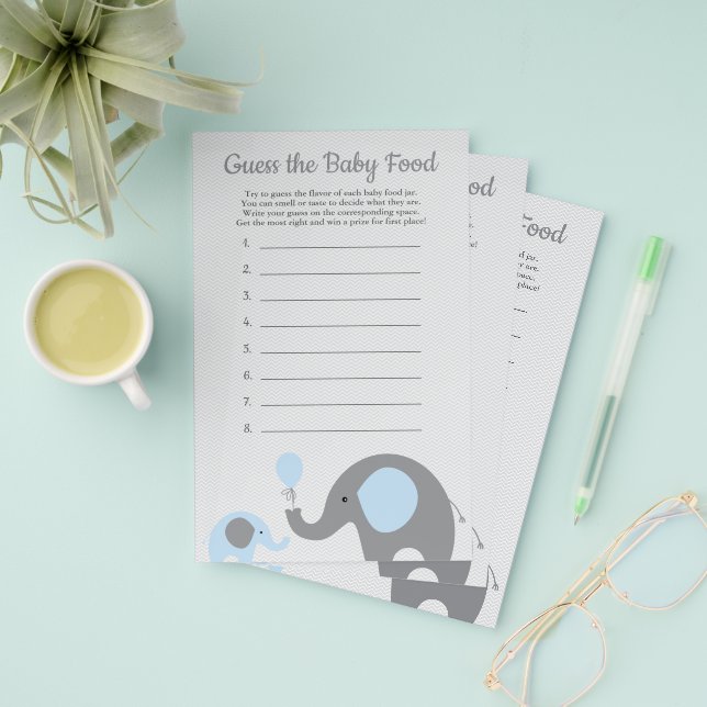 elephant baby shower guess the baby food