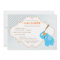 Blue Elephant  Baby Shower Invitation