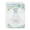 Blue Elephant Baby Shower Invitations for a Boy