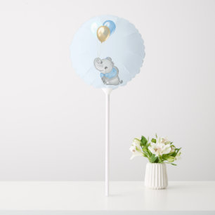Blue Elephant Balloon Baby Shower