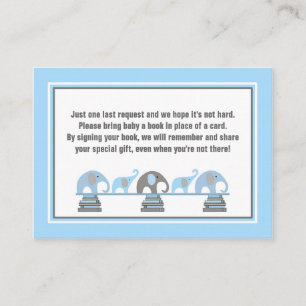 Blue Elephant books for baby Enclosure Card