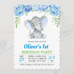 Details about   personalised birthday party invites invitations boy girl ELEPHANT 1st 2nd 3rd #1
