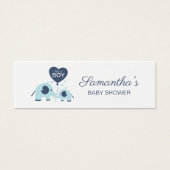 Blue Elephant Boy Baby Shower Book Request (Front)