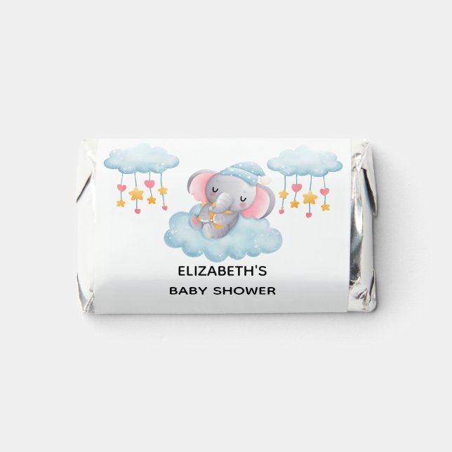 Blue Elephant Boy Baby Shower  Hershey's Miniatures (Front)