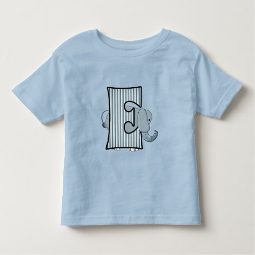 Blue Elephant Boys Letter E Toddler T_shirt