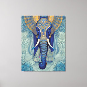 Blue Elephant Canvas Print