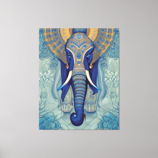 Blue Elephant Canvas Print (Front)