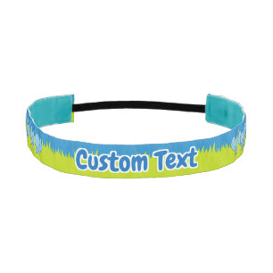 Blue Elephant Cartoon Athletic Headband