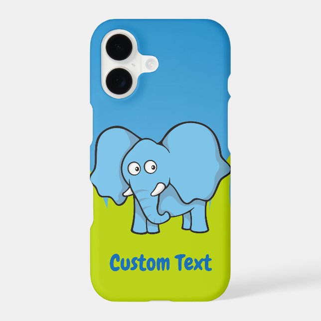 Blue elephant cartoon Case-Mate iPhone case (Back)