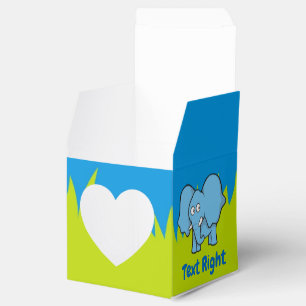 Blue elephant cartoon favor box