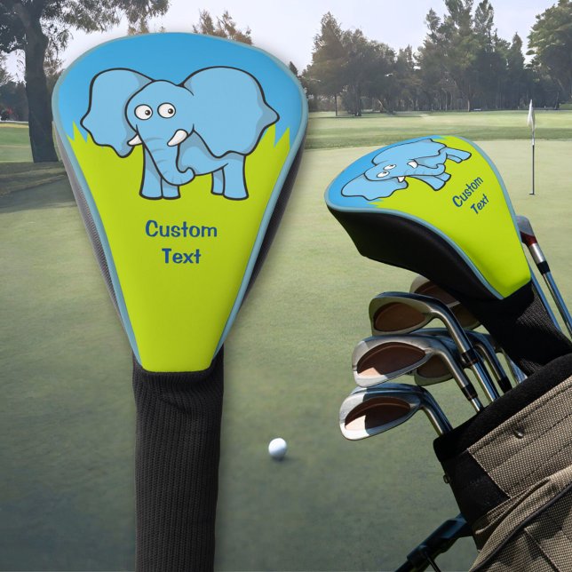 Blue Elephant Cartoon Golf Head Cover (Creator Uploaded)