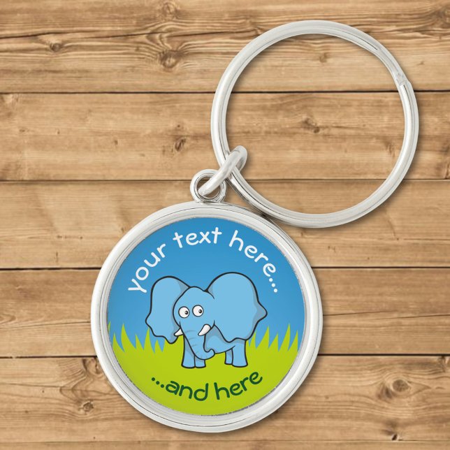 Blue elephant cartoon keychain (Creator Uploaded)