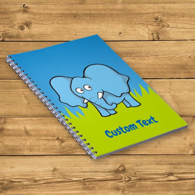 Blue elephant cartoon notebook (Creator Uploaded)