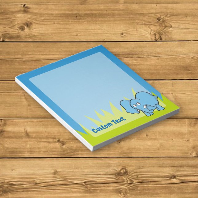 Blue elephant cartoon notepad (Creator Uploaded)