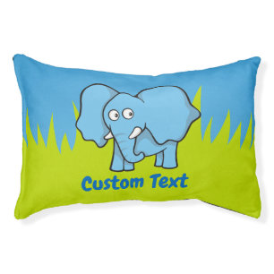 Blue elephant cartoon pet bed