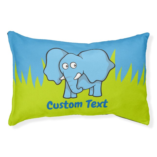 Blue elephant cartoon pet bed (Front)