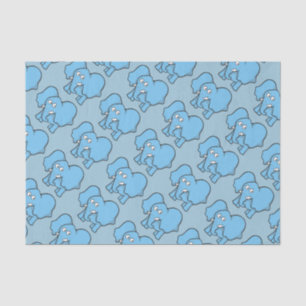 Blue elephant cartoon tissue paper