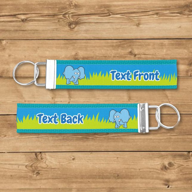 Blue elephant cartoon wrist keychain (Creator Uploaded)