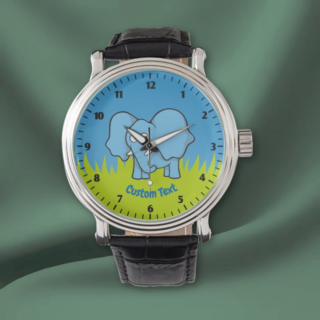 Blue elephant cartoon wrist watch (Creator Uploaded)