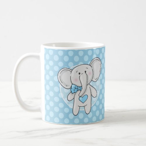 Blue Elephant _ Cute Baby Boys Room Nursery Coffee Mug