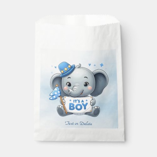 Blue Elephant Favor Bag