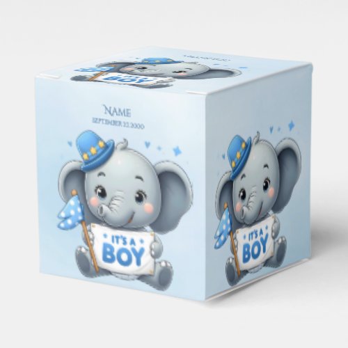 Blue Elephant Favor Box