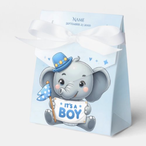 Blue Elephant Favor Box