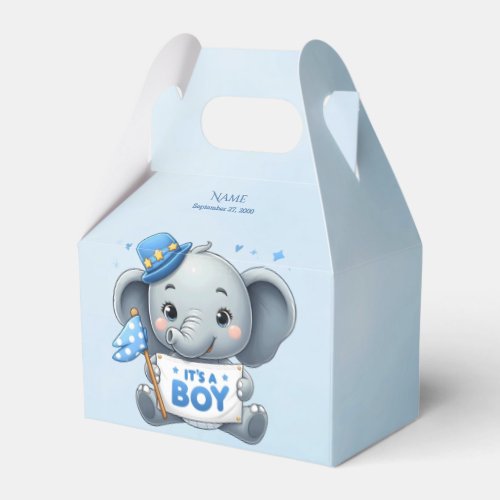 Blue Elephant Favor Box
