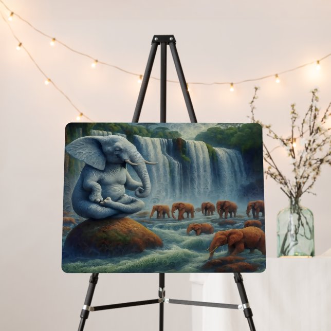 Blue Elephant  Foam Board (In Situ (Stand))