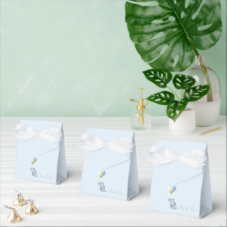 Blue Elephant Gift Favor Baby Shower Boxes