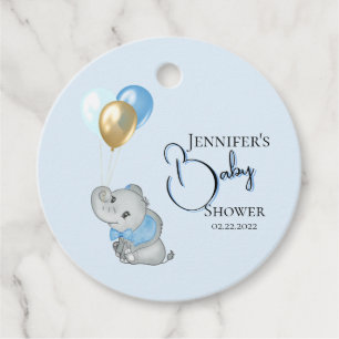 Blue Elephant Gift Tags