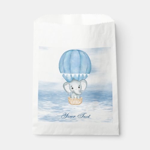  Blue Elephant Hot Air Balloon Favor Bag