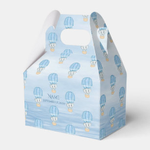 Blue Elephant Hot Air Balloon Favor Box